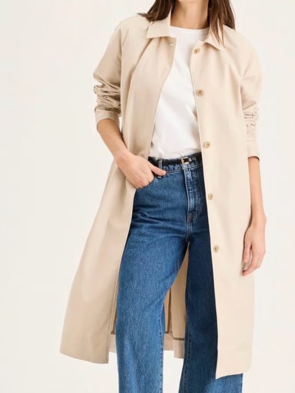 Docker's Trench Coat, Beige, Size XL